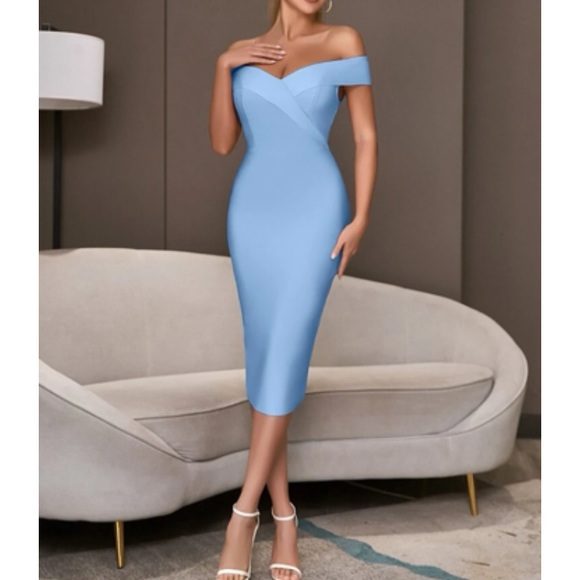 Lady Luxe Off-Shoulder Bandage Dress